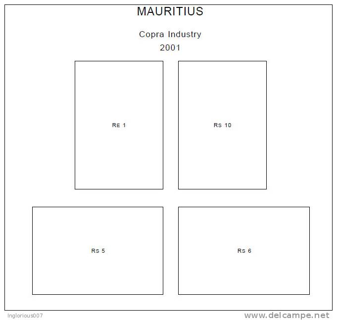 MAURITIUS STAMP ALBUM PAGES 1847-2010 (138 pages)