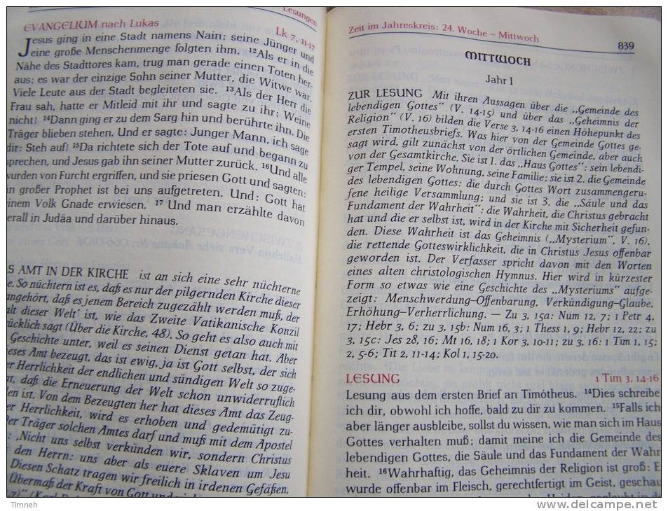 DER GROSSE WOCHENTAGS SCHOTT - TEIL 2 14.BIS 34. WOCHE IM JAHRESKREIS -DAS VOLLSTÄNDIGE MESSBUCH III 1976  VERLAG HERDER - Christianism