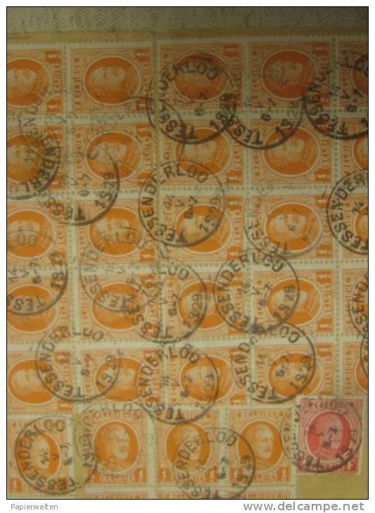 Rare: Belgien 1929 Brief Tessenderloo Nach Schweden / Suede Mit Massenfrankatur (75 X 1Ct + 1 X 1Fr) - Storia Postale