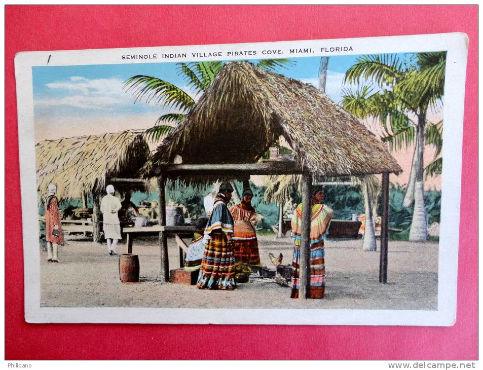 FL - Florida > Miami   Seminole Indian Village Pirates Cove  Vintage Wb----   -------  Ref 463 - Miami