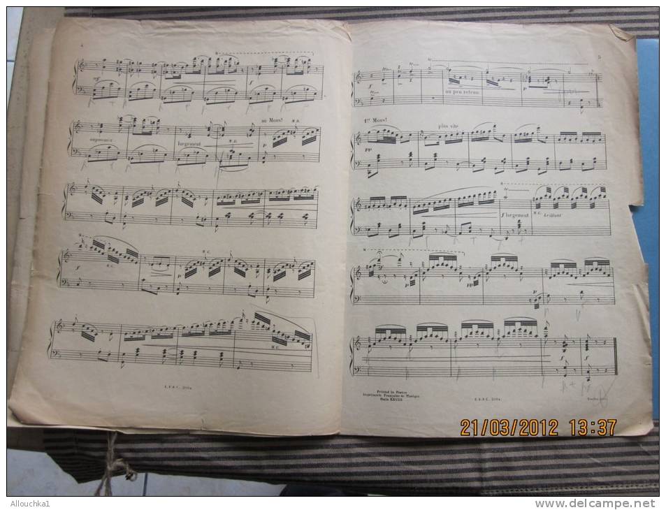 Partition"la Pirouette" B. M Colomer-Ballabile&mdash; Pour Piano à Mlle Marguerite Weyler - Instruments à Clavier