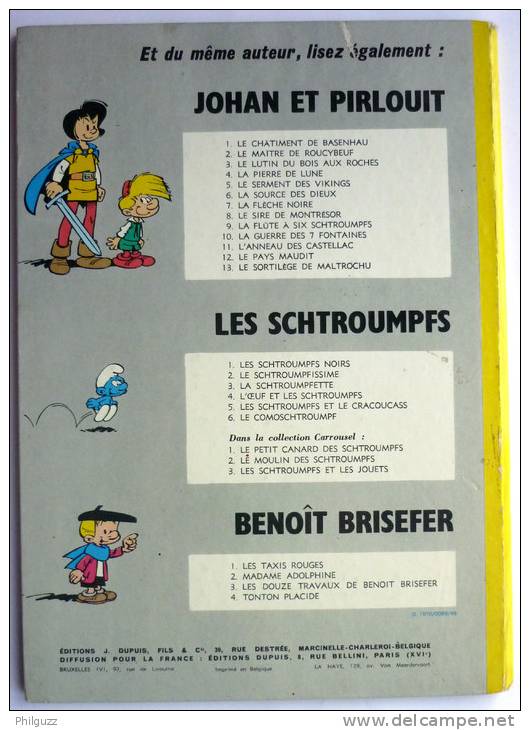 BANDE DESSINEE JOHAN ET PIRLOUIT - LE SORTILLEGE DE MALTROCHU T13 - PEYO - EO 1970 - BE - - Johan Et Pirlouit