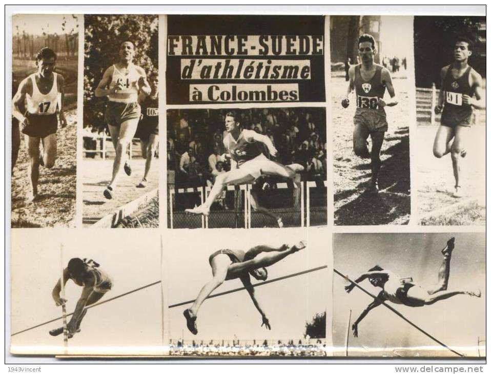 P 657 - ATLETISME - 1953 - France Suéde - Diférents Atlétes    - Voir Description - - Atletica