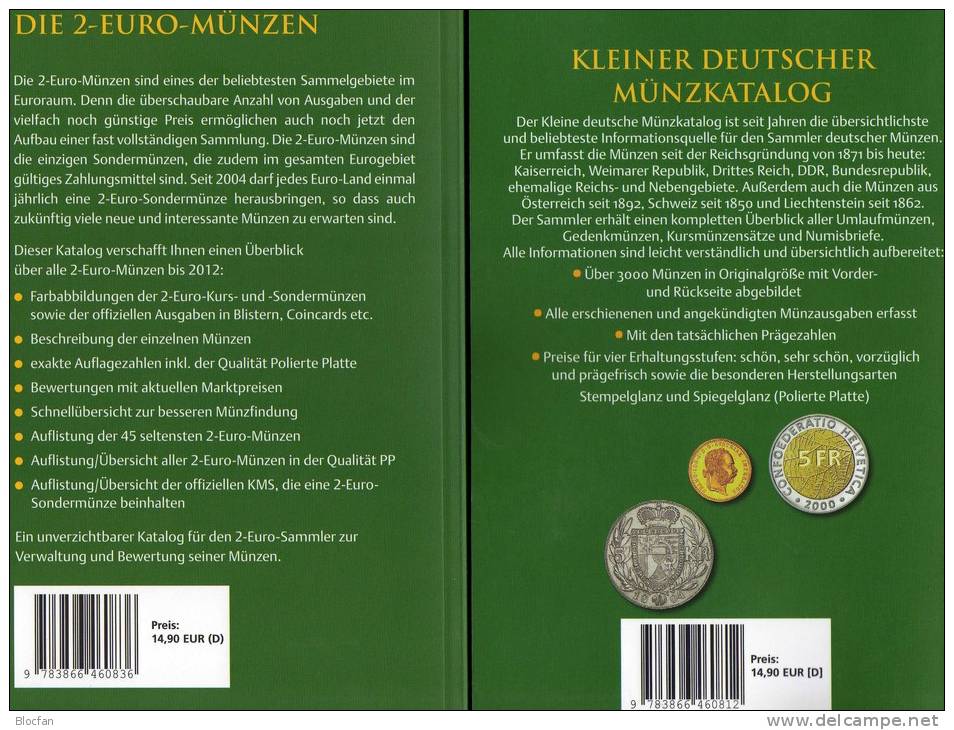 Kleiner Münzkatalog Und 2€-Katalog 2012 Neu 30€ Germany And EUROPA Aller EU-Länder Catalogue Numismatica Coins Of Europe - Collections