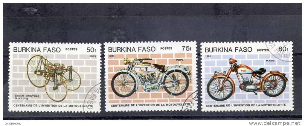 BURKINA-FASO : 100 Ans De La Motocyclette : Tricycle, Pope, Manet - Transport - Burkina Faso (1984-...)