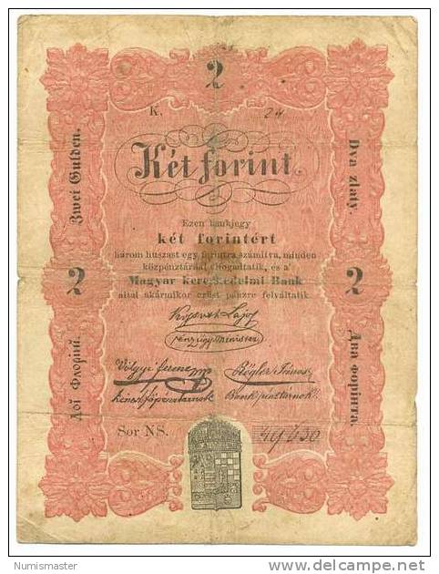 HUNGARY , 2 FORINT 1848 , P- S112 - Hungary