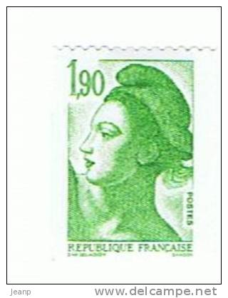 1,90 Liberté Yvert 2426a, Avec Numéro Rouge 250, ** - Francobolli In Bobina