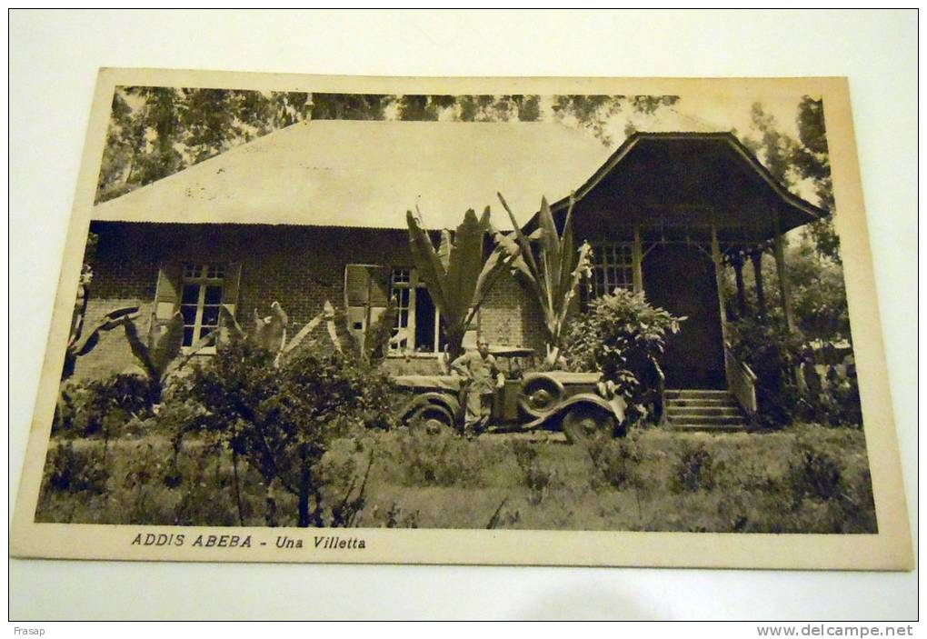 Addis Abeba UNA VILLETA ITALIANA +  AUTO 1939 TRES RARE - Äthiopien