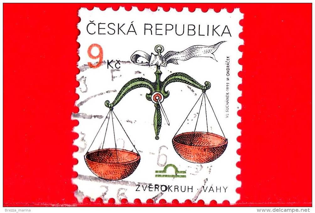 Repubblica CECA - CESKA - Usato - 1999 - Segni Zodiacali - BILANCIA - Zverokruh Vahy - 9 - Gebraucht