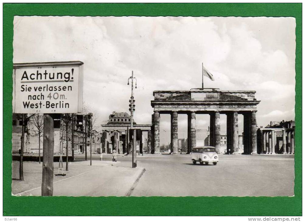 Berlin Brandenburger Tor Cpsm  Année 1957  Animation   Fourgon - Brandenburger Deur