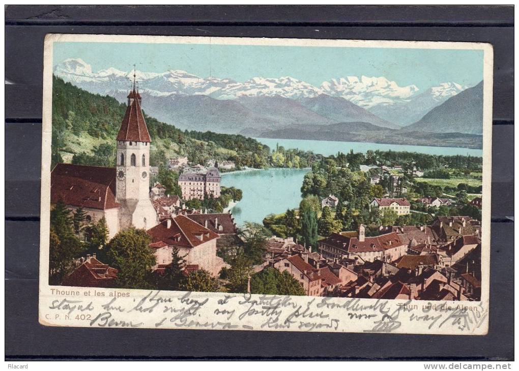 26864      Svizzera,    Thoune  Et  Les  Alpes,  VG  1905 - Thoune / Thun