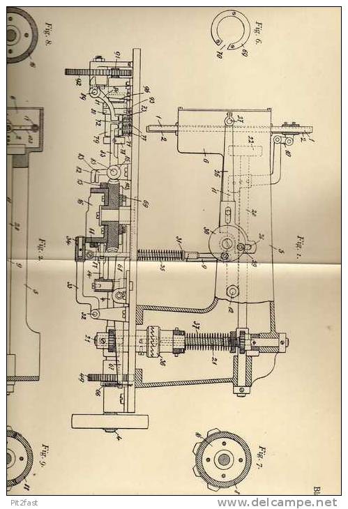 Original Patentschrift - Büsing & Co In Reutlingen , 1905, Häkelmaschine , Nähmaschine , Häkeln , !!! - Machines