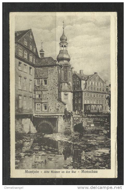 TOP!! MONTJOIE/MONSCHAU * ALTE HÄUSER AN DER RUR * GESTEMPELT 1922 IN BELGIEN **!! - Monschau