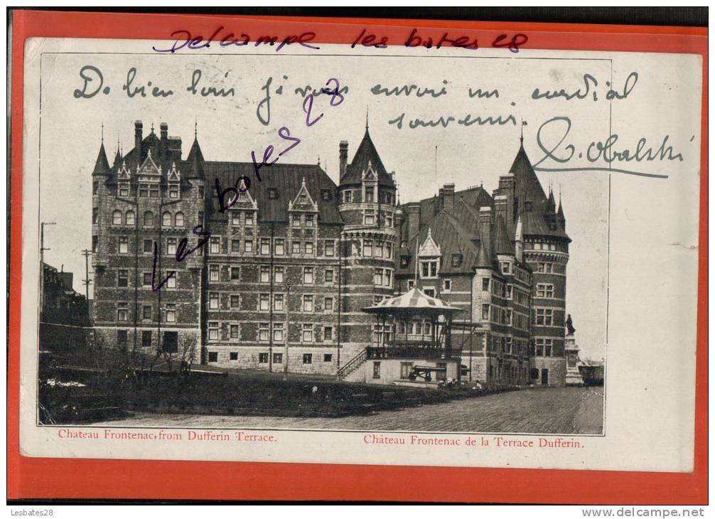 CPA  CANADA- Chateau Frontenac  From Dufferin Terrace--MARS 3 SAL-2012 -0383 - Québec - Château Frontenac