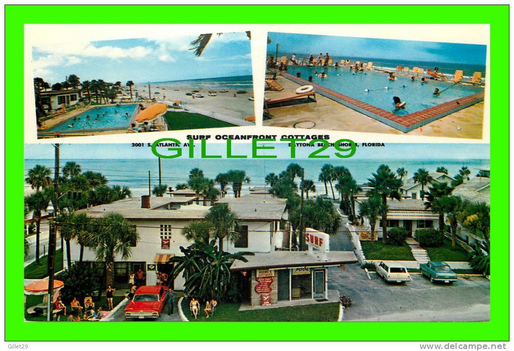 DAYTONA BEACH, FL - SURF OCEANFRONT COTTAGES - SOUTHERN CARD & NOVELTY - - Daytona