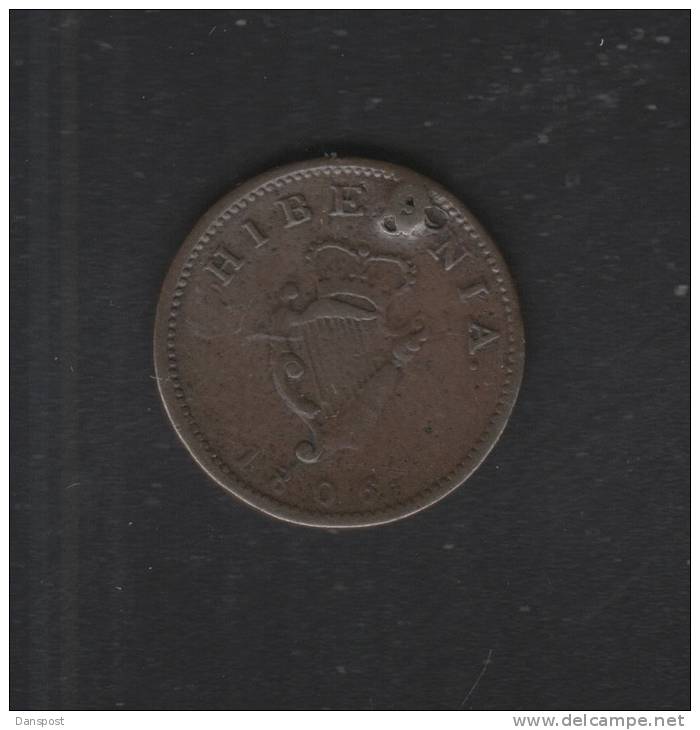 Ireland Farthing 1806 With Faults - Irlande