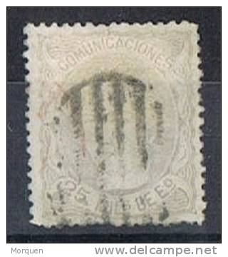 Sello 25 Milesimas Allegoria 1870, Color Gris. Edifil Núm 106 B º - Used Stamps