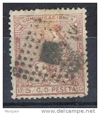 Sello 5 Centimos Allegoria 1870, Color Rosa. Edifil Núm 132  º - Used Stamps