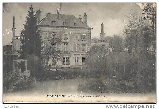 DOULLENS. PAYSAGE SUR L´ AUTHIE . - Doullens