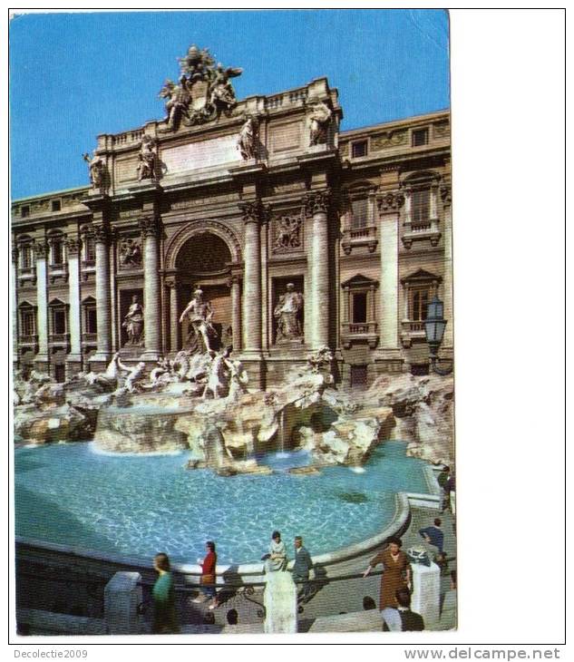 ZS26442 Italia Roma Fontana Di Trevi Used Perfect Shape Back Scan At Request - Fontana Di Trevi