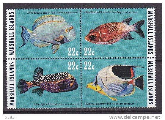 PGL AJ0139 - MARSHALL Yv N°92/95 ** ANIMAUX ANIMALS - Marshall Islands