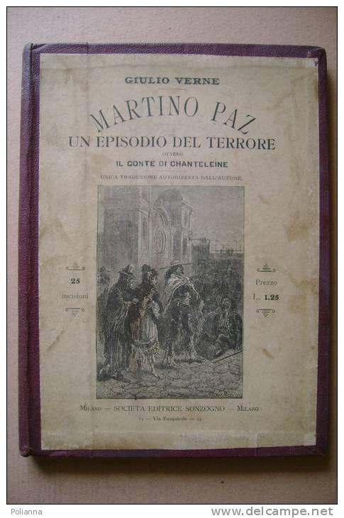 PEQ/16 Giulio Verne MARTINO PAZ UN EPISODIO DEL TERRORE Sonzogno Fine '800 - Anciens