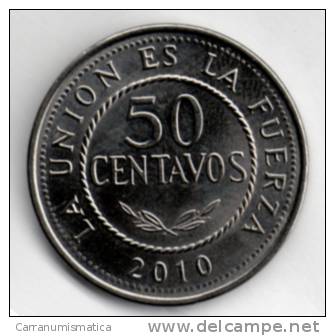 BOLIVIA 50 CENTAVOS 2010 - Bolivie