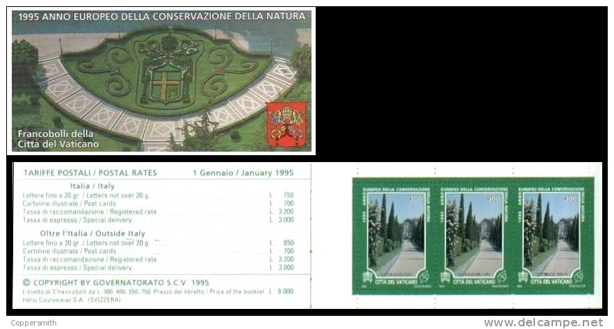 (014) Vatican  Conservation Booklet / Carnet / Heftchen Umweltschutz  ** / Mnh Michel 1145-52 MH - Autres & Non Classés