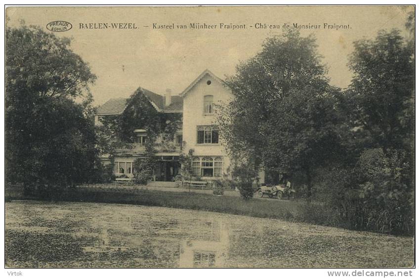 Balen-Wezel : Kasteel Van Mijnheer Fraipopnt  ( Geschreven 1923 Met Zegel ) - Balen