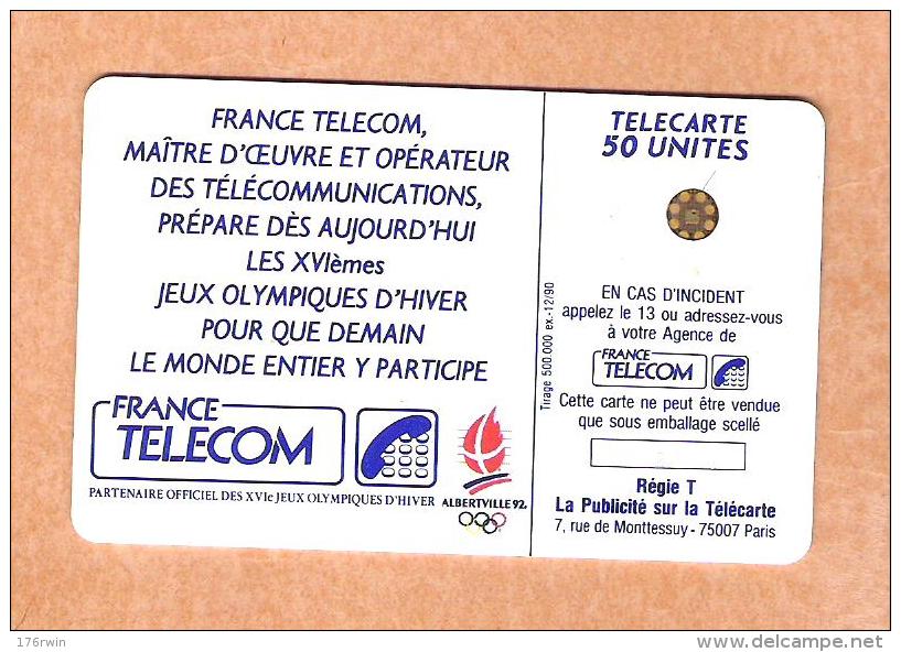 TELECARTE  1990   Skieur 1   50 Unités - 1990