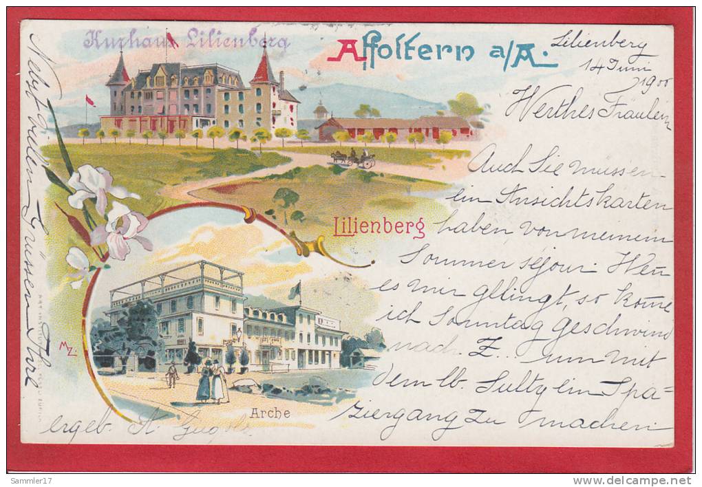 AFFOLTERN AM ALBIS, LILIENBERG, ARCHE LITHO 1900 - Affoltern