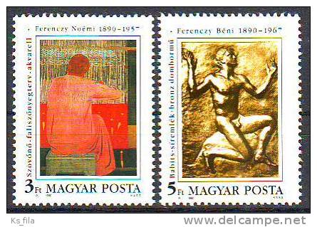 HUNGARY - 1990. Birth Centenaries Of Noémi And Béni Ferenczy - MNH - Nuovi