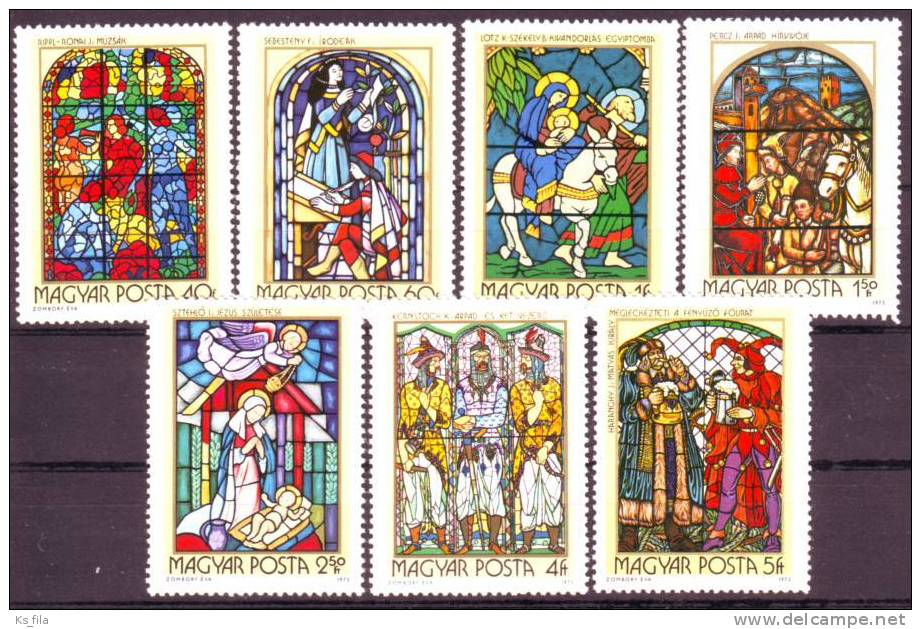 HUNGARY - 1972. Stained Glass Windows - MNH - Nuevos