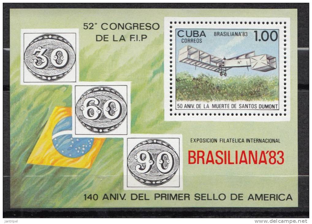 CUBA  MNH  SHEET 1983  BRASILIANA - Blocs-feuillets