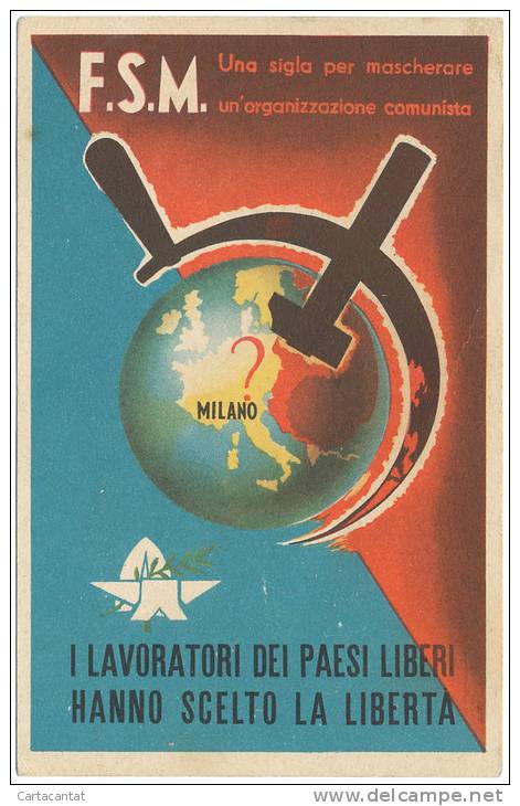 COMITATO ITALIANO PER LA LIBERTA' SINDACALE  FSM - MOVIMENTI OPERAI DEI PAESI SOVIETICI O SOVIETIZZATI - Syndicats