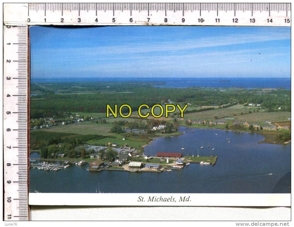 ST MICHAELS - Maryland  -  Aeral View  Showing The Chesapeacke Bay Maritime Muséum In The Foreground And Some Of The Tow - Other & Unclassified