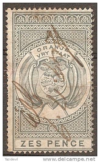 ORANGE FREE STATE - 1892 6d Postal Fiscal. SG F1. Used - Stato Libero Dell'Orange (1868-1909)