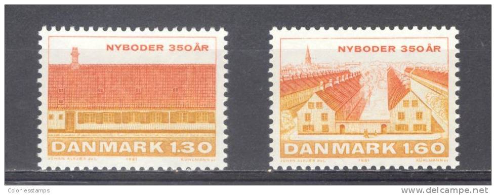 (S1152) DENMARK, 1981 (350th Anniversary Of Nyboder). Complete Set. Mi ## 728-729. MNH** - Neufs
