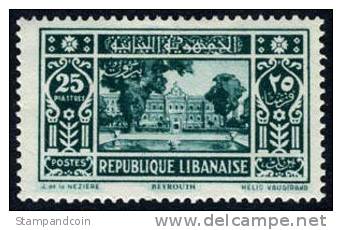 Grand Lebanon #132 Mint Hinged 25p From 1930-35 Set - Poste Aérienne