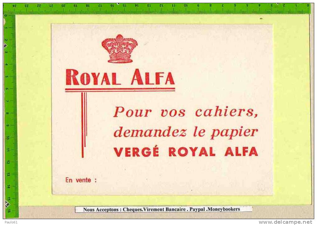 BUVARD : Pour Vos Cahiers ROYAL ALFA - Papeterie