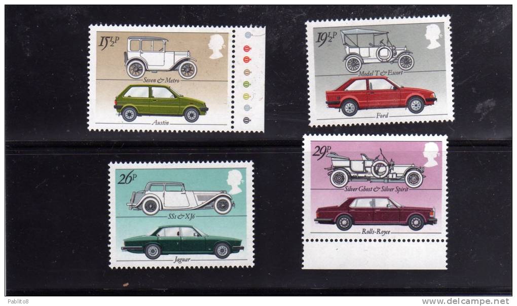 GREAT BRITAIN - GRAN BRETAGNA 1982 CARS - AUTOMOBLI MNH - Ungebraucht