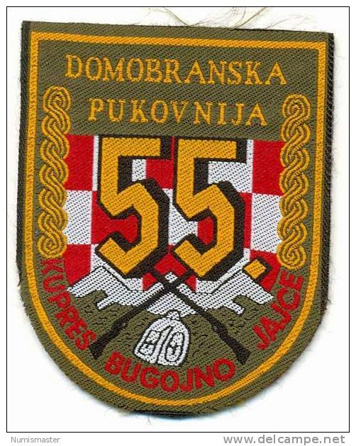 BOSNIA , H V O  , 55th BRIGADE KUPRES, BUGOJNO, JAJCE, PATCH - Stoffabzeichen