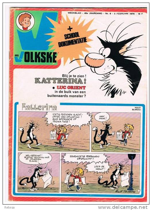 ONS VOLKSKE   WEEKBLAD  N° 6  - 5 FEBRUARI  1976 - Ons Volkske