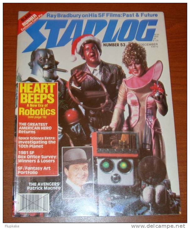 Starlog 53 December 1981 Blade Runner Heart Beps A New Era Of Robotics The Avengers´ Patrick MacNee - Amusement