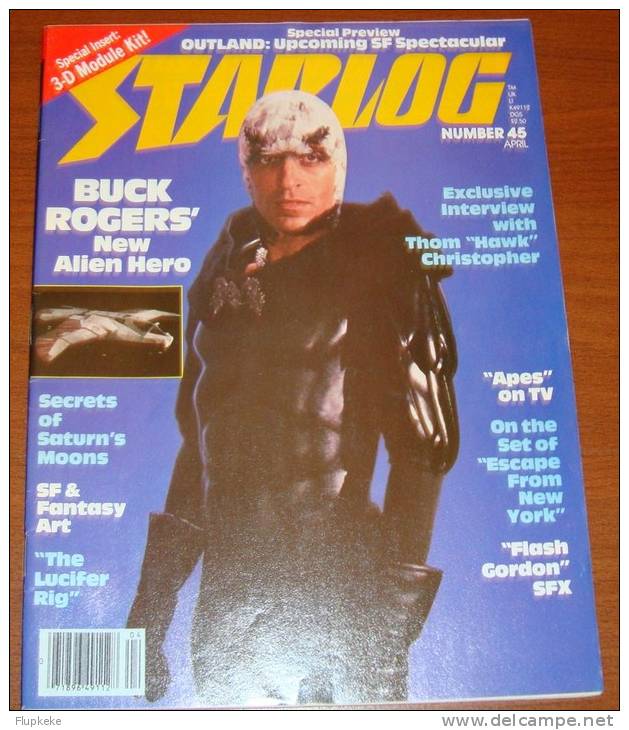 Starlog 45 April 1981 Buck Rodgers New Hero Outland Secrets Of Saturn's Moon Apes On Tv Flash Gordon Sfx - Amusement