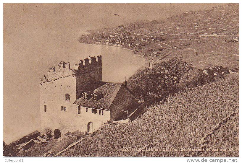 LAC LEMAN ... LA TOUR DE MARSENS  ET LA VUE DE CULLY - Marsens