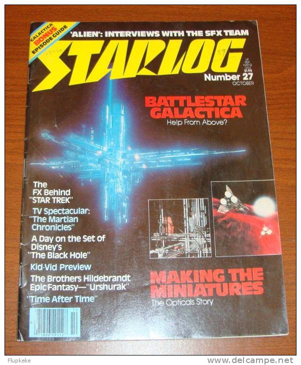 Starlog 27 October 1979 Battle Star Galactica Making The Miniatures Star Trek Fx The Black Hole Disney - Amusement