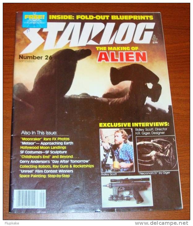 Starlog 26 September 1979 The Making Of Alien Interview Ridley Scott - Amusement