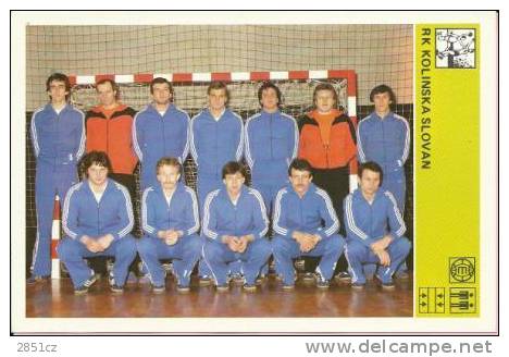 SPORT CARD No 188 - HANDBALL CLUB 'KOLINSKA SLOVAN', Yugoslavia, 1981., 10 X 15 Cm - Handball