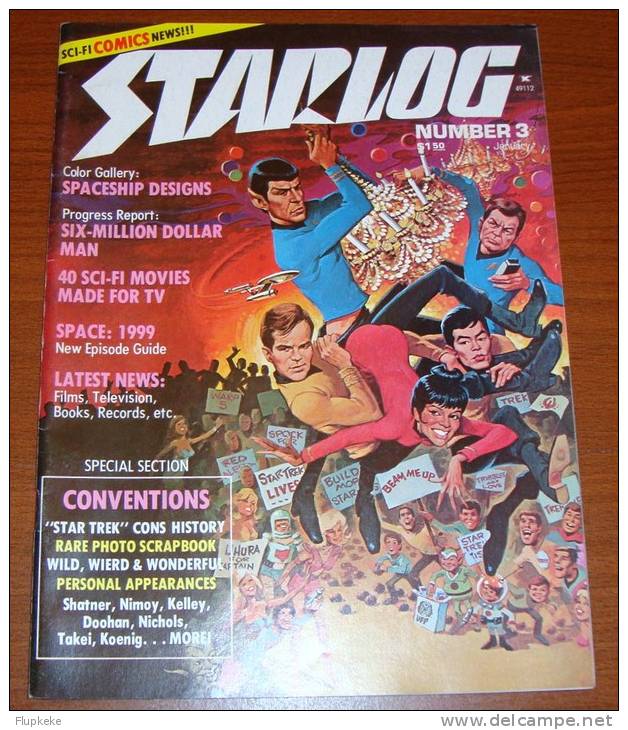 Starlog 1 + 2 + 3 August 1976 To January 1977 Star Trek Space 1999 Episodes Guides - Amusement